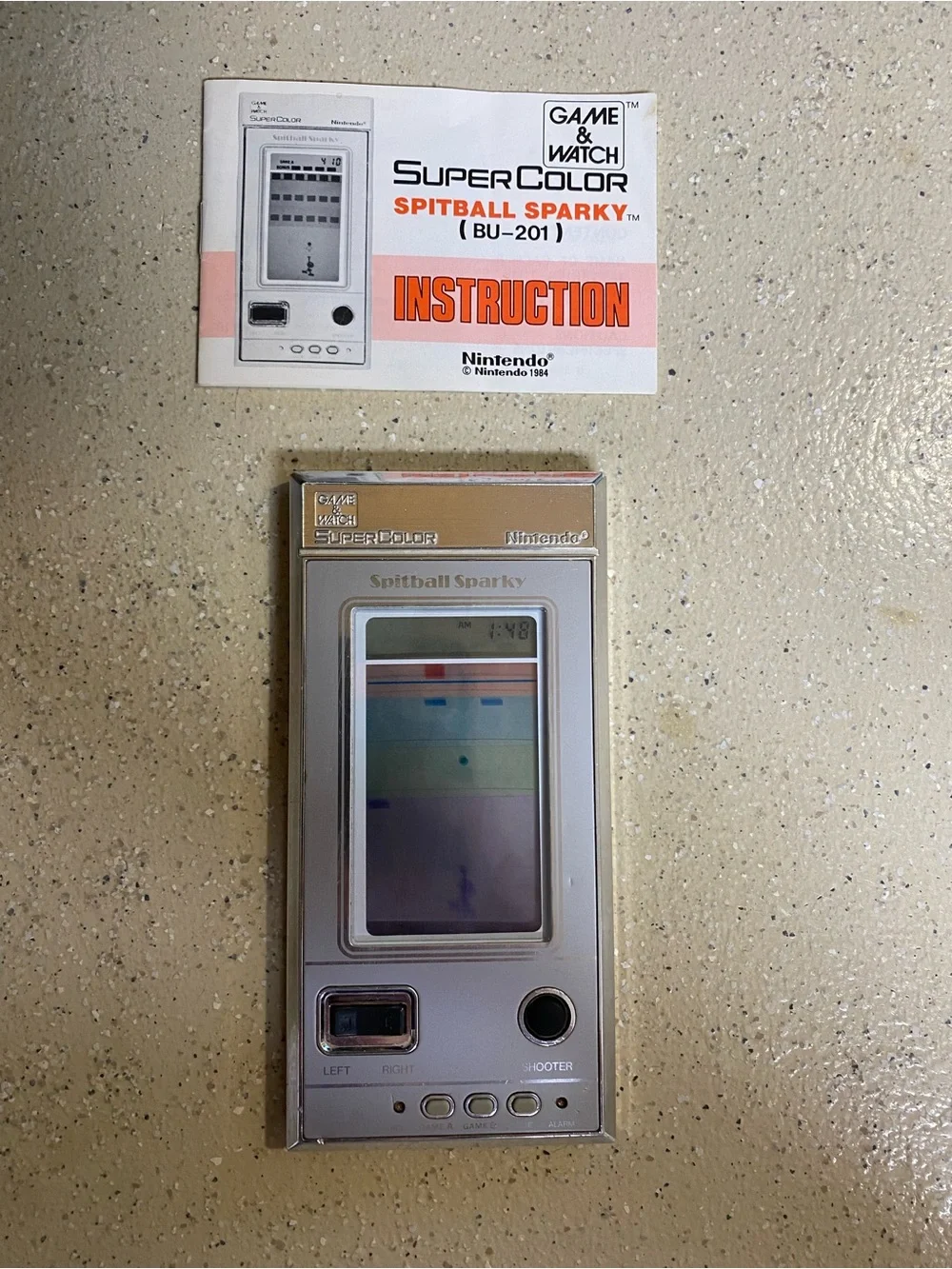 Nintendo SuperColor Spitball Sparky Handheld Console - Silver